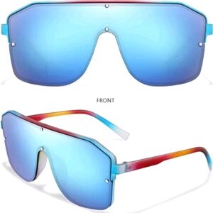 Stylish Blue Unisex Gradient Sunglasses